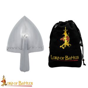 Saint Wenceslaus Nasal Helmet with Leather Liner 18 gauge