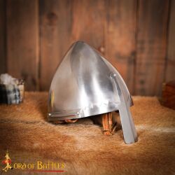 Saint Wenceslaus Nasal Helmet with Leather Liner 18 gauge
