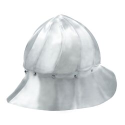 Burgundian bowl helmet, 15th century, 14 gauge (2 mm)