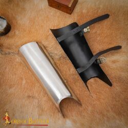 Late medieval simple greaves, 16 gauge (1.6 mm)