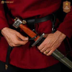 Sword holder for left-handers