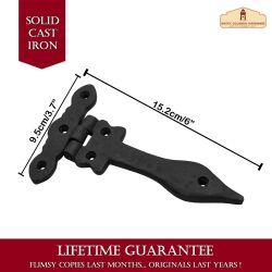 Solid iron hinge for doors 15,2 cm (6 inches)