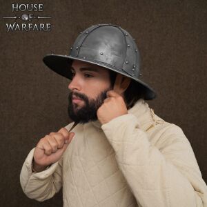 Medieval infantry cauldron hat