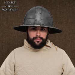 Medieval infantry cauldron hat