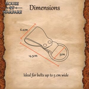 Leather frog for axes and swords, brown
