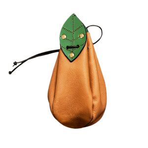 Brown leather pouch