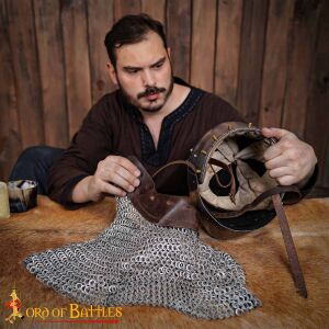 Medieval chain collar, flat rings