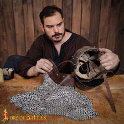 Medieval chain collar, flat rings