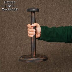 Hardwood helmet stand darkbrown approx. 36 cm (14 inches)
