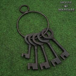 Rustic key ring with 5 keys