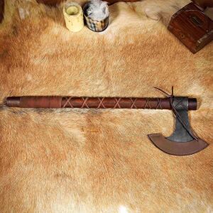 Hand Forged Viking Axe with Carbon Steel Head