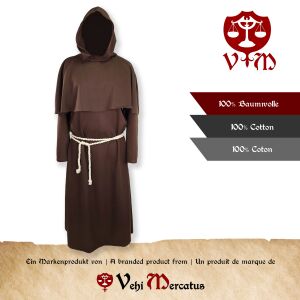 Monks habit brown ‘Alanus’ - Set of habit,...