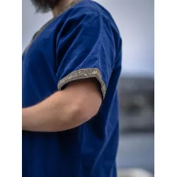 Viking tunic, short-sleeved, blue “Loki”