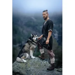 Viking tunic, short-sleeved, black “Loki”