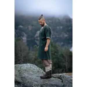 Viking tunic, short-sleeved, green “Loki”