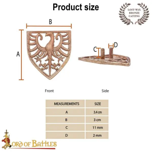 Medieval bronze fitting "Heraldic eagle"