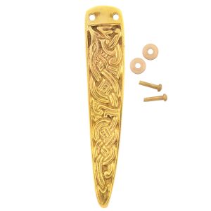 Viking belt end fitting, brass
