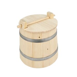 Wooden cone-shaped tub, 2 l, with lid