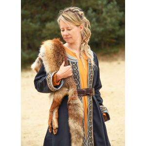 Embroidered Viking coat, dark blue "Ella"
