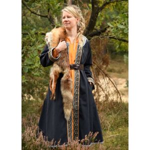 Embroidered Viking coat, dark blue "Ella"