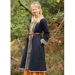 Embroidered Viking coat, dark blue "Ella"