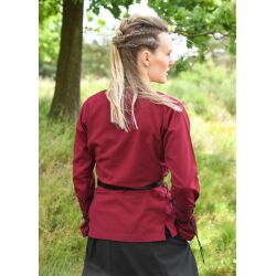 Market-Medieval Blouse Aila Laced wine red