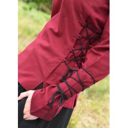 Market-Medieval Blouse Aila Laced wine red