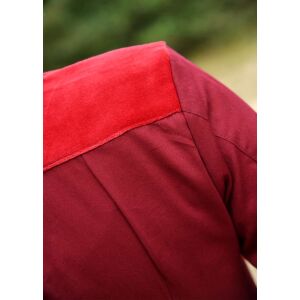 Medieval dress with velvet details wine red "Meira"