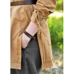 Medieval dress with trumpet sleeves, black “Isra”