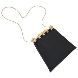 Viking leather shoulder bag, black