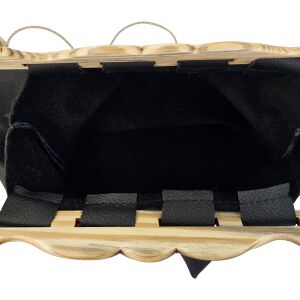 Viking leather shoulder bag, black