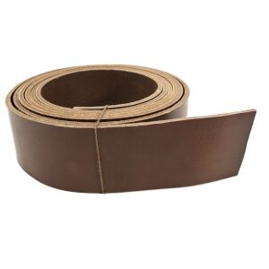 Leather strap approx. 140 cm (55 inches) for belts, vegetable-tanned, dark brown
