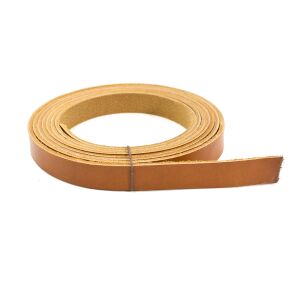 Leather strap, approx. 140 cm, for belts, vegetable-tanned, light brown