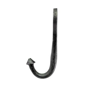 Rustic forged wall hook in the shape of a heart