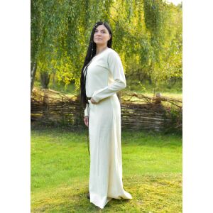 Simple Viking dress, wool, natural, "Celeste"