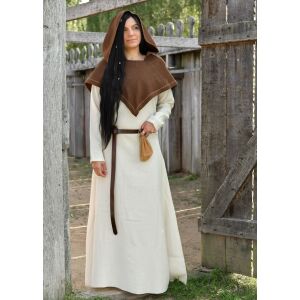 Simple Viking dress, wool, natural, "Celeste"