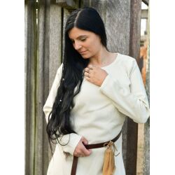 Simple Viking dress, wool, natural, "Celeste"