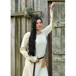 Simple Viking dress, wool, natural, "Celeste"