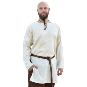 Simple Viking tunic, wool, natural "Bjane"