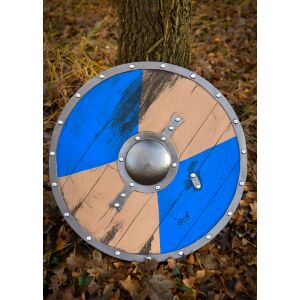 LARP Viking Shield, blue/brown, 60 cm (23.6 inches) "Fjorn"