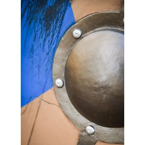 LARP Viking Shield, blue/brown, 60 cm (23.6 inches) "Fjorn"