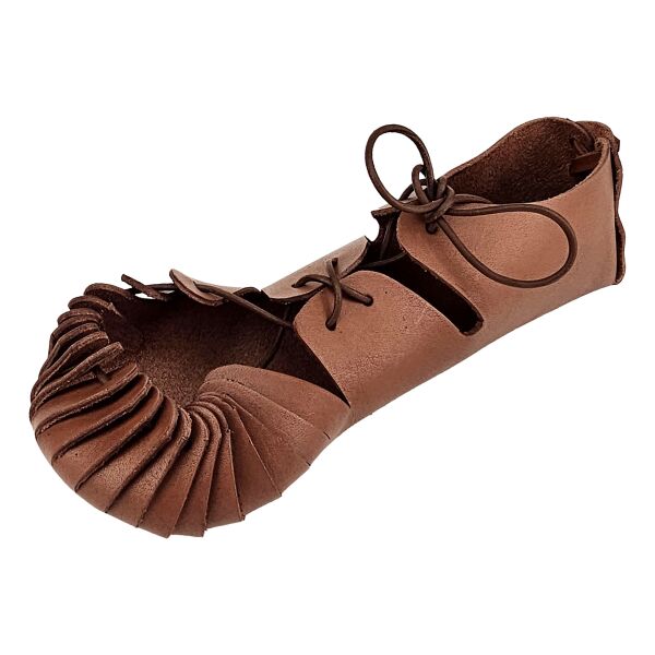 Medieval Childrens Lace-Up Shoes, Brown