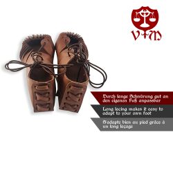 Medieval Childrens Lace-Up Shoes, Brown