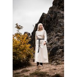 Womens dress Alvilda with round neckline - Medieval