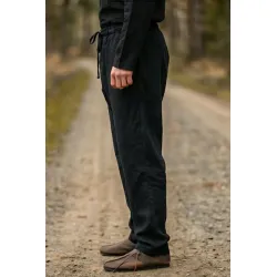 Medieval trousers black drawstring "Peter"