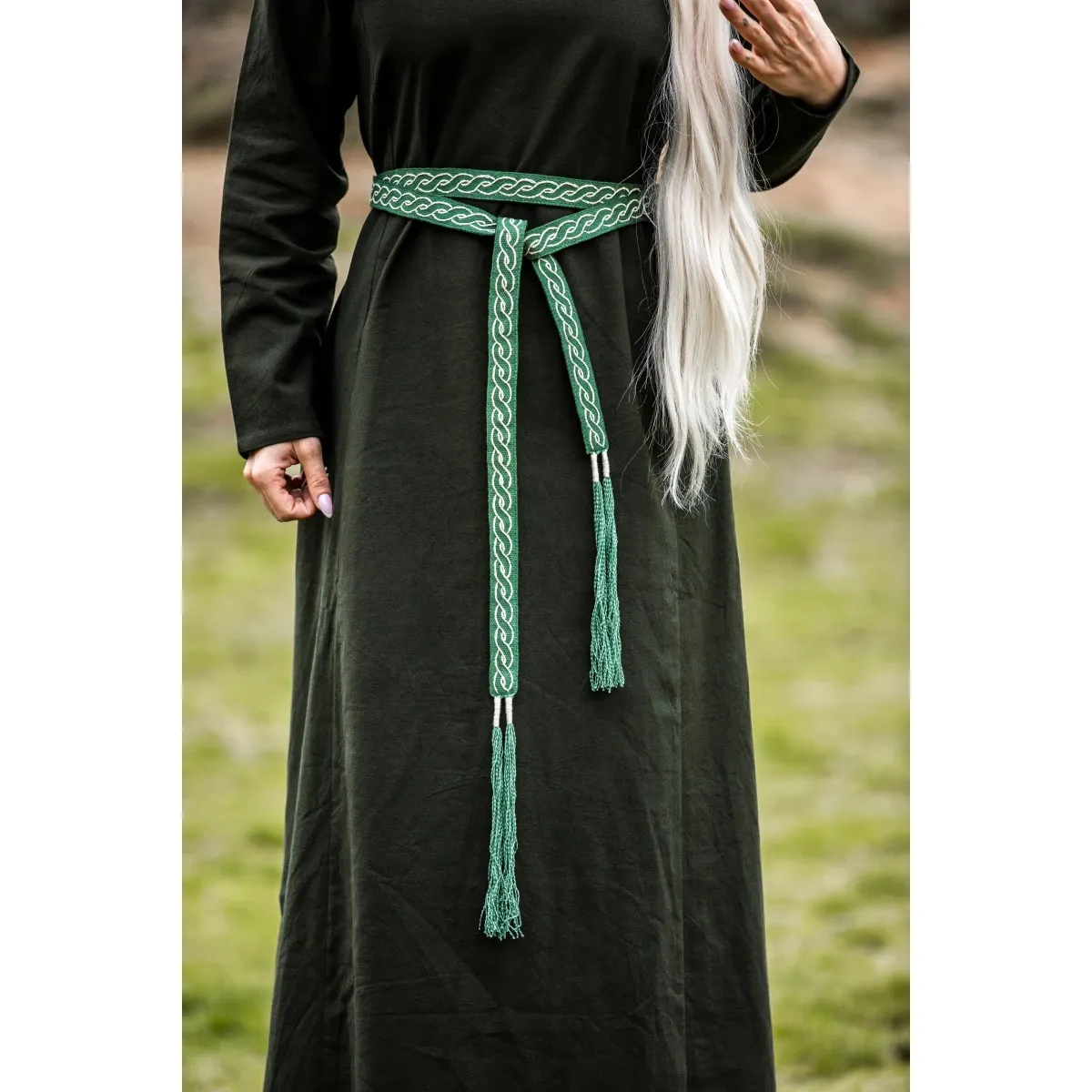 Medieval tie belt cotton embroidery unis box