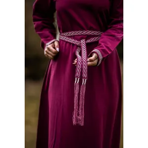Medieval tie belt cotton embroidery unisex "Vigga"
