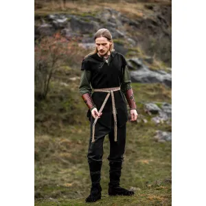 Medieval tie belt cotton embroidery unisex "Vigga"