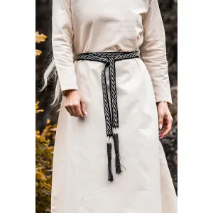 Medieval tie belt cotton embroidery unisex "Vigga"