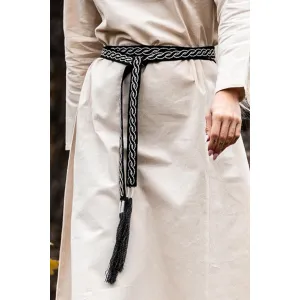 Medieval tie belt cotton embroidery unisex "Vigga"
